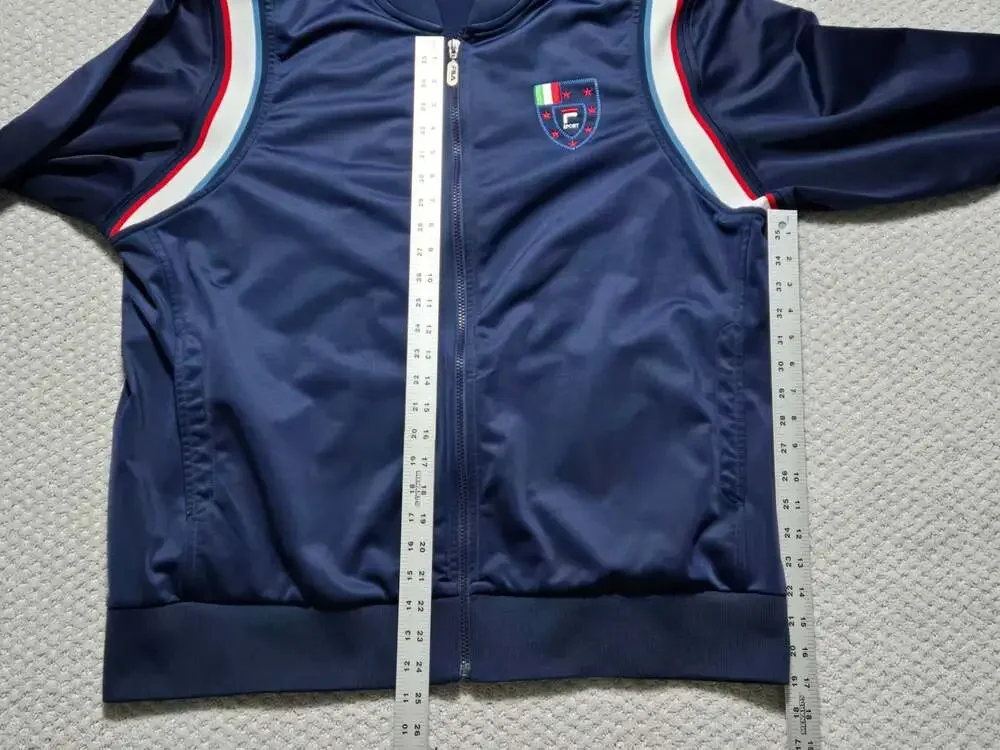 Fila Sport Navy Blue Track Jacket with Italian Shield Logo